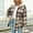 Yellow, variant on VONCOS Fleece Jacket for Women Fall Winter Sherpa Jacket Plaid Warm Faux Fur Coat