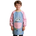 thumbnail image 5 of YUEHUA Kids Waterproof Artist Painting Apron, Children's Art Smock, Children Apron Long Sleeve with Pocket, 5 of 5