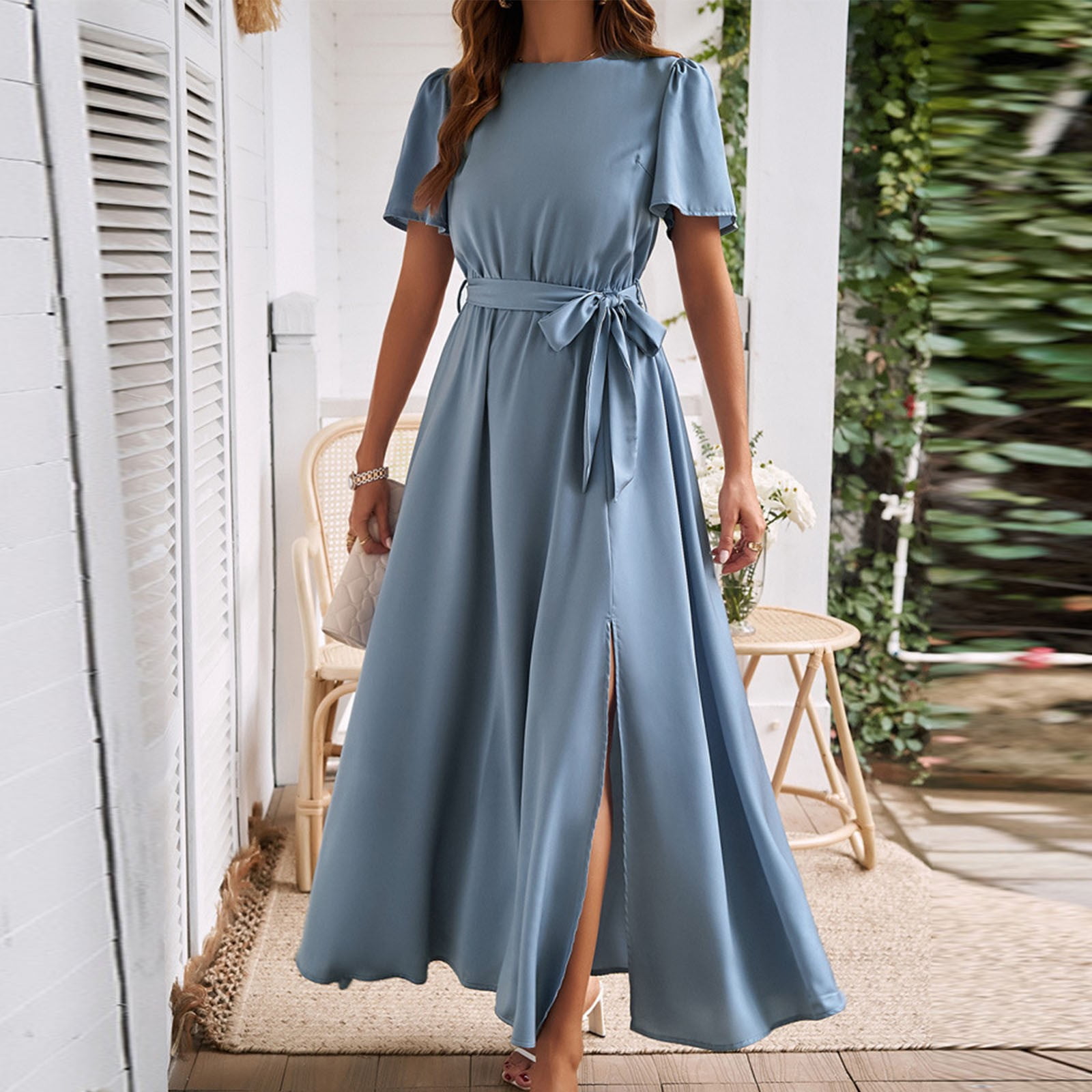 Elegant Solid Frenulum Turtleneck A Line Dresses(6 Colors) Elegant Solid Frenulum Turtleneck A Line Dresses(6 Colors)