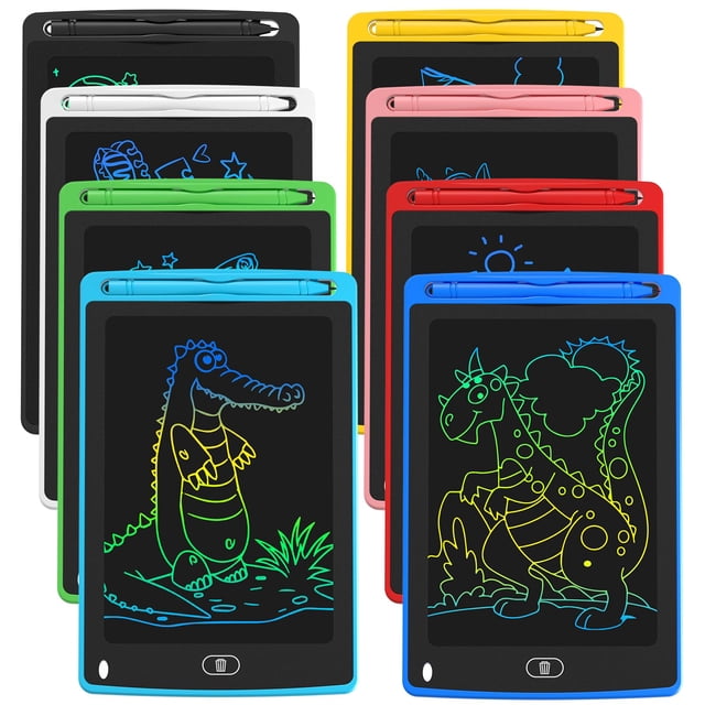 Tableta de escritura LCD TQU para niños de 8.5 pulgadas con paquete de 8