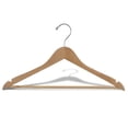 thumbnail image 2 of INTERNATIONAL HANGER Natural Wood Suit Hanger for Tops and Bottoms, 50 Pack, 2 of 5