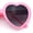 Dark Pink - Gradient Black, variant on SA106 Polka Dot Print Plastic Heart Shape Cute Womens Sunglasses / Red