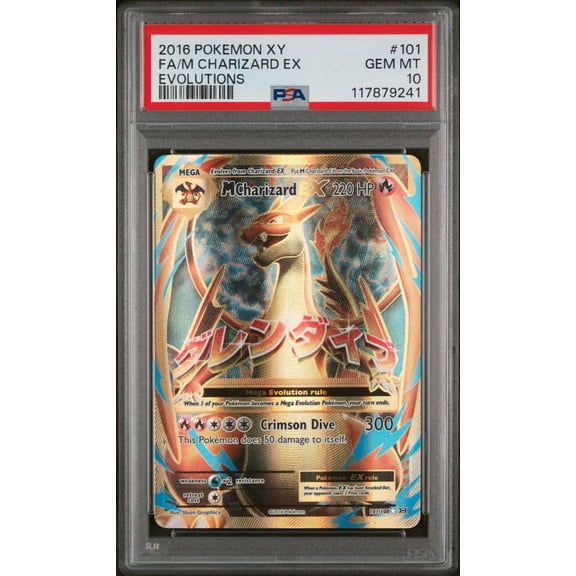 Collectible Graded 2016 Pokemon XY Evolutions M Charizard EX FA Holo PSA 10 #101
