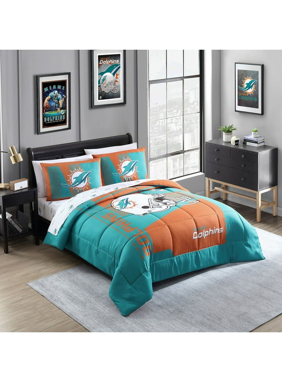 Miami Dolphins Queen Bed In A Bag Set