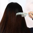 thumbnail image 5 of Unique Bargains 1 Pcs Women Heart Style Handheld Wide Tooth Comb for Curly Thick Straight Hair White and Amber, 5 of 6