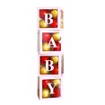 thumbnail image 1 of Cajas para baby shower, decoración de fiesta, 4 cajas de globos transparentes, decoración con letras Abanopi Rosa/BABY, 1 of 7