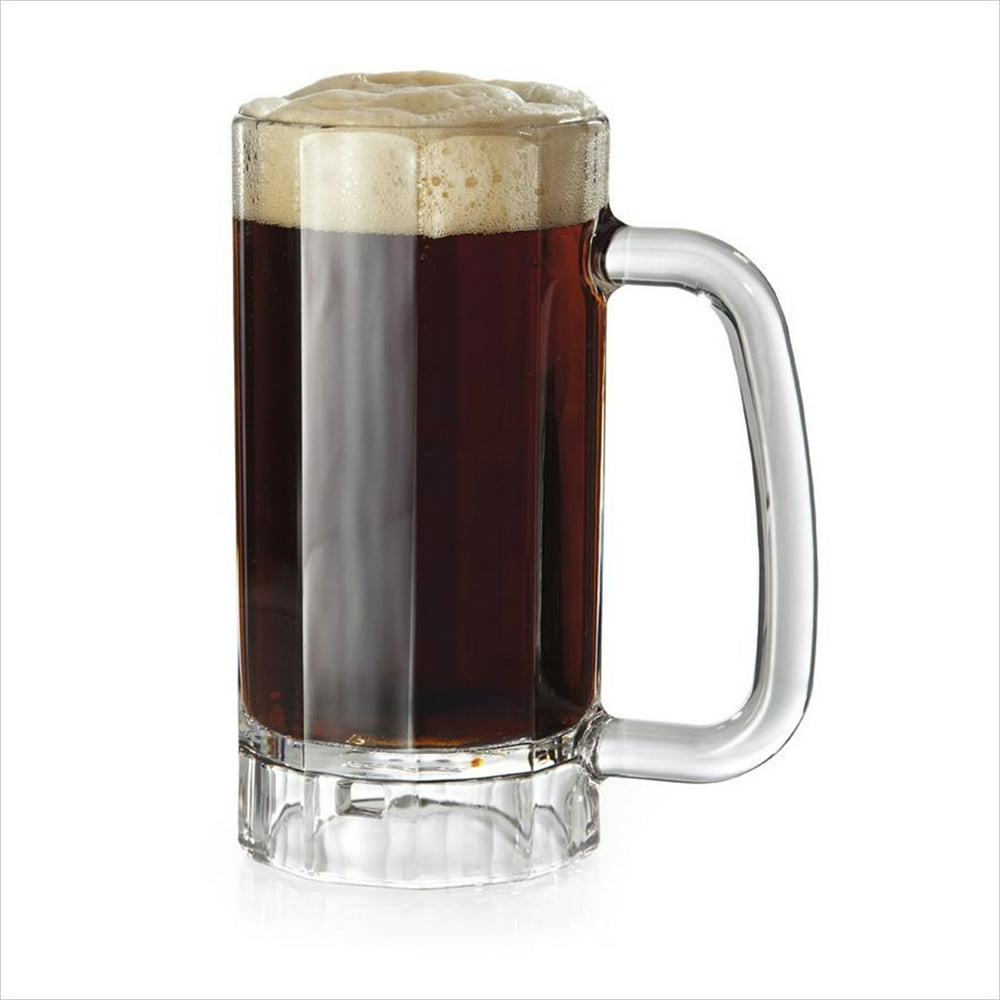 Plastic Reusable 16 oz 3.25 x 6.25 Beer Mug with Handle Clear Polycarbonate