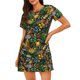 thumbnail image 1 of Fotbe Hawaiian Culture Symbols Bata de Dormir para Mujer con Estampado, Camisón de Algodón de Manga Corta, Ropa de Dormir Casual, 1 of 6