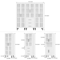 thumbnail image 3 of RichYa 3Pcs Bookcases with Doors,5-Tier Bookshelves with Storage Cabinet,Combination Display Cabinets for Home Office Living Room,White(AAB), 3 of 10