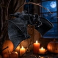 thumbnail image 4 of Halloween Hanging Bats Props, Simulation Plastic Flying Bat Hanging Ornament Party Decor, Halloween Party Favors Vampire Rats for Patio Lawn Garden Tree Porch Spooky House Decoration, A, 4 of 5