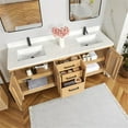 thumbnail image 5 of Gara 72" Double Bath Vanity in Washed Ash Grey with White Grain Composite Stone, 5 of 16