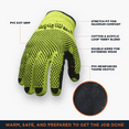 thumbnail image 3 of RefrigiWear Midweight Dot Grip Gloves - Insulated Knit Work Gloves with PVC Grip, Sold by the Dozen, 3 of 6