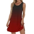 thumbnail image 2 of Liquidation d'Été 2025! Robe Grande Taille pour Femmes, Robe d'Été Décontractée Sans Manches à Col Rond Imprimée avec Poche, 2 of 5