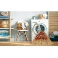 thumbnail image 2 of Ahgly Company Machine Washable Indoor Round Abstract Orange Area Rugs, 4' Round, 2 of 7