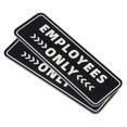 thumbnail image 1 of Unique Bargains Employee Only Sign 9'x3' Self Adhesive Staff Only Sticker Black 2 Pack, 1 of 6