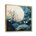 thumbnail image 2 of Designart "Blue White Mid Century Minimalist Rain II" Abstract Collages Floater Framed Canvas Print, 2 of 7