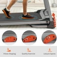 thumbnail image 6 of LA famille Exercise Treadmill 2 in 1 Folding Treadmill, 2.25HP Under Desk Electric Treadmill, Installation-Free, Remote Control, Running Machine with Dual Display, Walking Jogging for Home Office, 6 of 9