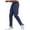 Navy, variant on Iugvhana Men's Athletic Pants Solid Quick Dry Elastic Waist Drawstring Zip Hem Joggers Pants Breathable Fitness Running Track Pants with Pockets Black S