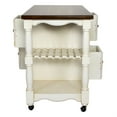 thumbnail image 5 of Sunset Trading Andrews 4-Drawer Wood Kitchen Cart in Antique White/Chestnut, 5 of 5