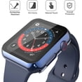 thumbnail image 2 of For Apple Watch 41mm iWatch Series 9 Hard PC Electroplate Frame Face Coverage with Tempered Glass Screen Protector Screen Cover by Xpression - Blue, 2 of 8