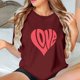 thumbnail image 4 of Camisetas de Manga Corta para Mujeres, Camiseta de Cuello Redondo Impresa de Moda, Primavera Y Verano Casual, 4 of 8