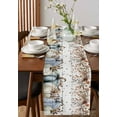 thumbnail image 2 of Table Runners 48 Inches Long Dress Scarves, Navy Blue Pumpkin Fall Farmhouse Kitchen/Dining Table Runner, Short Coffee Tablerunners, Thanksgiving Leaves Floral Wooden 13x48 Inch, 2 of 7