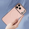 thumbnail image 4 of TECH CIRCLE For iPhone 17 Pro Flexible PU Leather Magnetic Hybrid Case Lightweight Shock-Absorbent Anti-Fingerprint Anti-Scratch Wireless Charging Non-Slip Protective Back Cover,Pink, 4 of 8