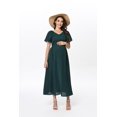 thumbnail image 6 of Yesfashion Women's Long Sleeve Maternity Dress V Neck Swiss Dot Casual Loose Short Dresses, 6 of 9