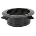 thumbnail image 3 of Black Abs Round Ventilation Hose Diffuser Grille Cover Wall Ceiling Mounting 150Mm, 3 of 9