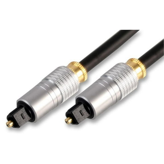 PRO SIGNAL - TOSLink Optical Audio Lead with Metal Housing, 1m Black