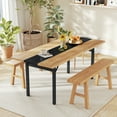 thumbnail image 2 of Gymax 71'' Long Large Wood Dinner Table 6 FT Dining Table w/ Heavy-Duty Metal Frame, 2 of 10