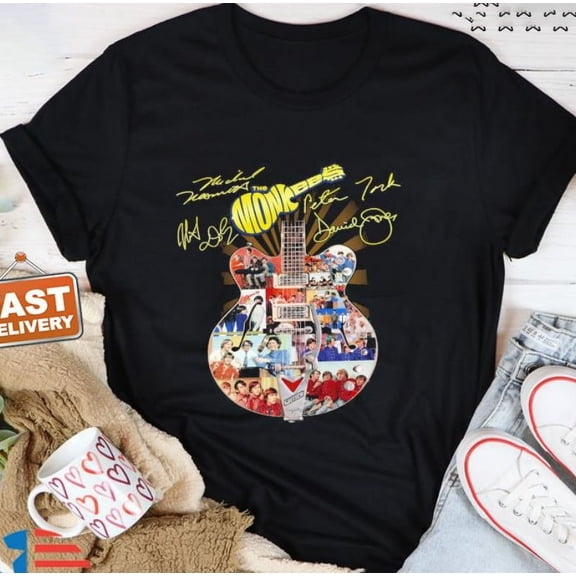The Monkees Albums Guitar Signatures t shirt, gift fan, father day, trending