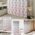 thumbnail image 4 of Bathroom Shower Curtain Geometric Moroccan Texture Waterproof Shower Curtains with Hooks, Pink Grey Ombre Art Bath Curtains Bathtub Curtain Home Decor 60x72in, 4 of 9