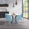 thumbnail image 6 of WRGHOME Garden Modern Outdoor/Indoor Plastic Resin Stacking Patio Dining Side Chair  (Set of 2) - AQUABLUE, 6 of 6