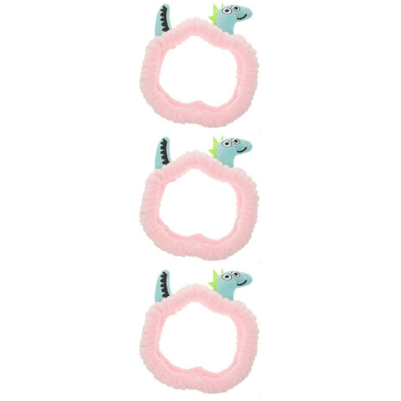 MLINS 3pcs Dinosaur Headband Cartoon Hair Band Cute Band Makeup Headband Spa Headband Face Washing Headband