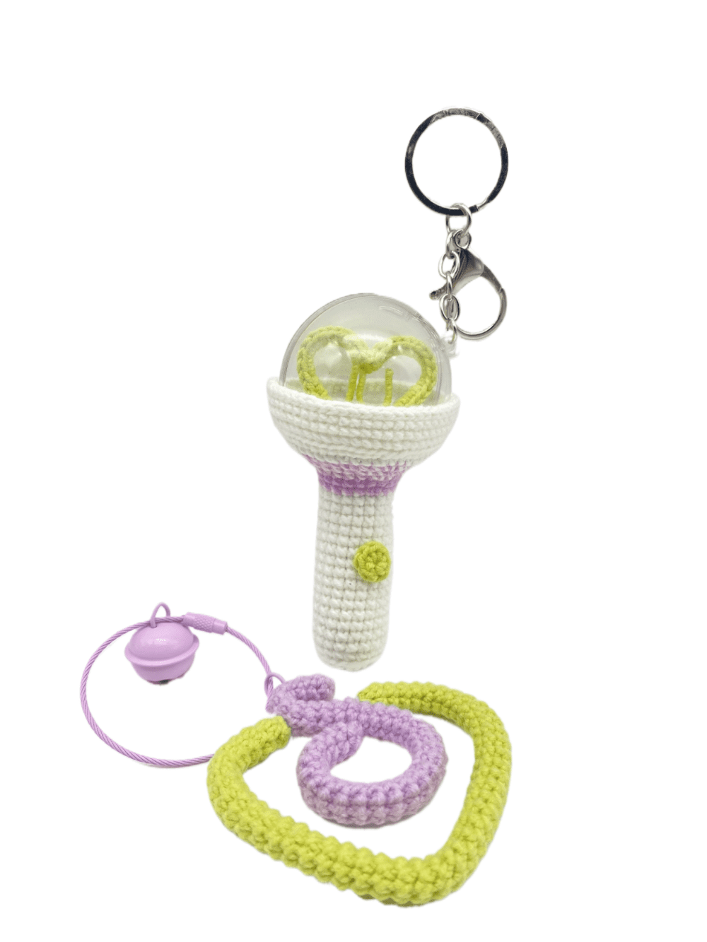 IU Lightstick Keychain Bag Pendant Lovely Key Ring From Handmade Crochet as Gift or Collection