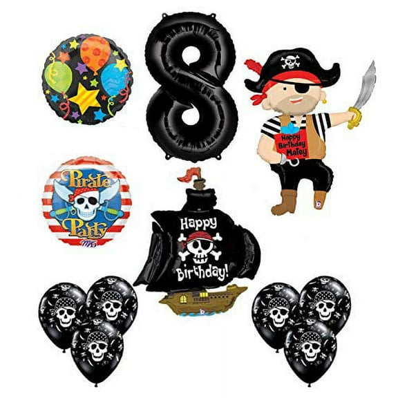 Mayflower Products Pirate 8th Birthday Party Supplies Balloon Bouquet Decorations
