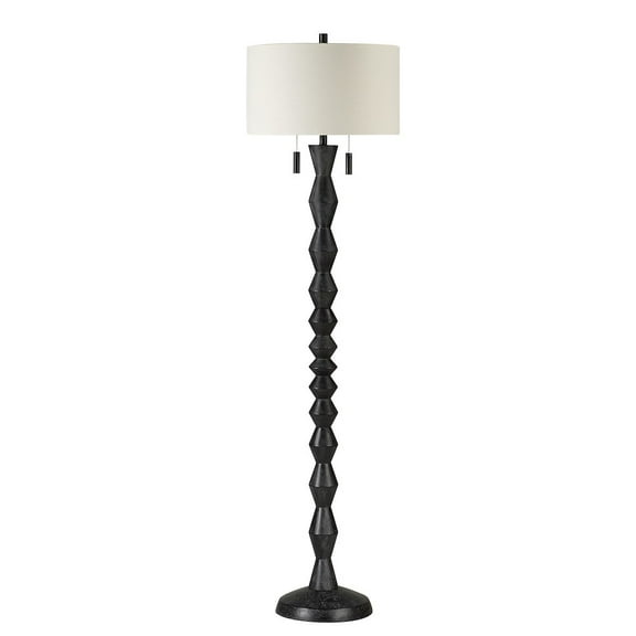 Everren Phyllis 75.75" Height Floor Lamp, Black