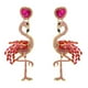 thumbnail image 1 of 1 par de pendientes con forma de flamenco, elegantes accesorios para las orejas, joyería informal para fiestas, adornos para las orejas para mujeres (rojo), 1 of 5