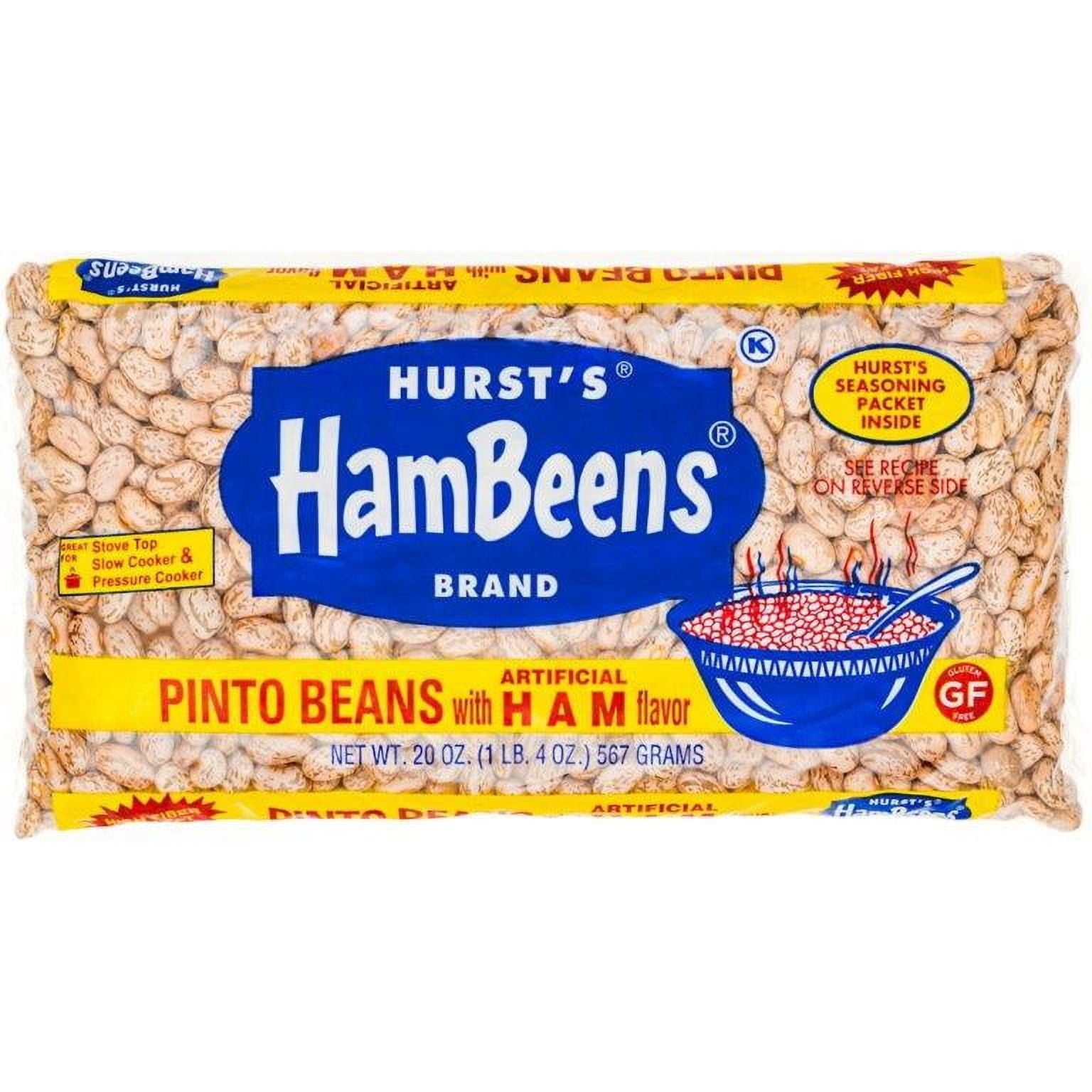 (4 pack) Hurst's HamBeens Gluten-Free Pinto Beans with Artificial Ham Flavor, 20 oz