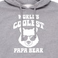 thumbnail image 2 of Instant Message - Worlds Coolest Papa Bear  - Men's Pullover Hooded Fleece Sweatshirt, 2 of 6