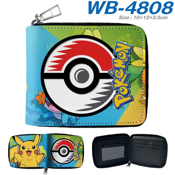 Pokemon Pikachu Eevee Gengar Jigglypuff Cartoon Printing Wallet TAKARA TOMY Peripherals PU Coin Purse Card Holder Children Gifts qym unisex
