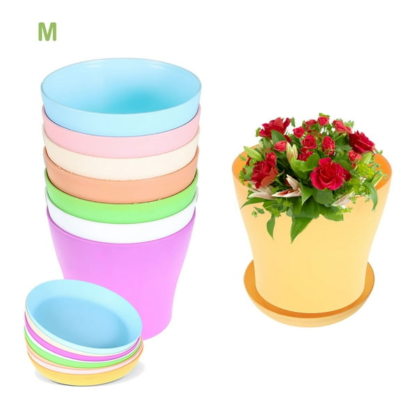 5.5 Inch Garden Plastic Flower Plant Pots, 8-Pack Seedlings Nursery Pots Planter for Starting Seedlings Succulents