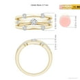thumbnail image 6 of ANGARA Natural Triple Row Dotted Diamond Orbit Ring in 14K Yellow Gold for Women (Size-3.7mm| Color-H| Clarity-SI2) | April Birthstone, Anniversary, Jewelry Gift for Women | Natural Diamond Ring, 6 of 10