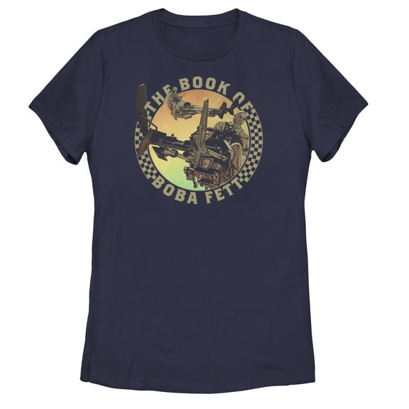 Women's Star Wars: The Book of Boba Fett Tusken Raiders on Speeders Graphic Tee Navy Blue Medium