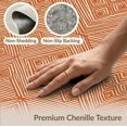 thumbnail image 6 of ODIKA 8'x10' Washable Area Rug Non-Shedding, Easy Care, Orange Terracotta Burnt Ivory Band Seasonal Decorative Row Bathroom for King Size Bedroom Under Bed, Master Suite, 6 of 7