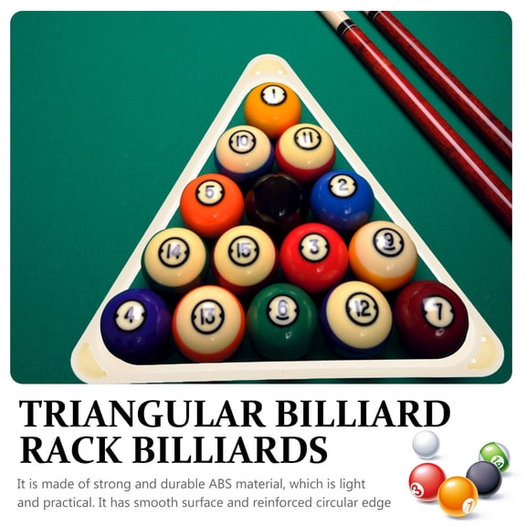 Toyvian 1Pc Triangle Billiard Rack in Beige Lightweight ABS with Fine Finish for Home Billiard Table