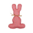 thumbnail image 2 of MOQLOM Easter Fabric Bunny, 1pc Easter Rustic Rabbit, Table Top Rustic Farmhouse Decor for Desk Counter Tiered Tray Home Exquisite Soft Craft, Red, 7.87×5.11 inch, 2 of 3