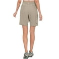 thumbnail image 5 of Mapamyumco Womens Hiking Cargo Shorts, Quick Dry 9 Inch Cargo Shorts Women for Golf Hiking Travel, Stretch Lightweight with 9 Pockets Khaki M, 5 of 6