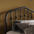 thumbnail image 3 of Sifurni Twin Size Bed Frame, Heavy Duty Metal Platform Bed with Vintage Victorian Headboard & Footboard, Black, 3 of 8